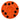Orange roller hockey puck with black bearings on a white background