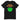 Black t-shirt with green hockey puck design and 'Hockey Halloween!' text on a white background