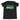 Black youth t-shirt with 'Green Biscuit' text in green and white on a white background