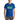 Person wearing a true royal blue t-shirt with 'Green Biscuit' text on a white background