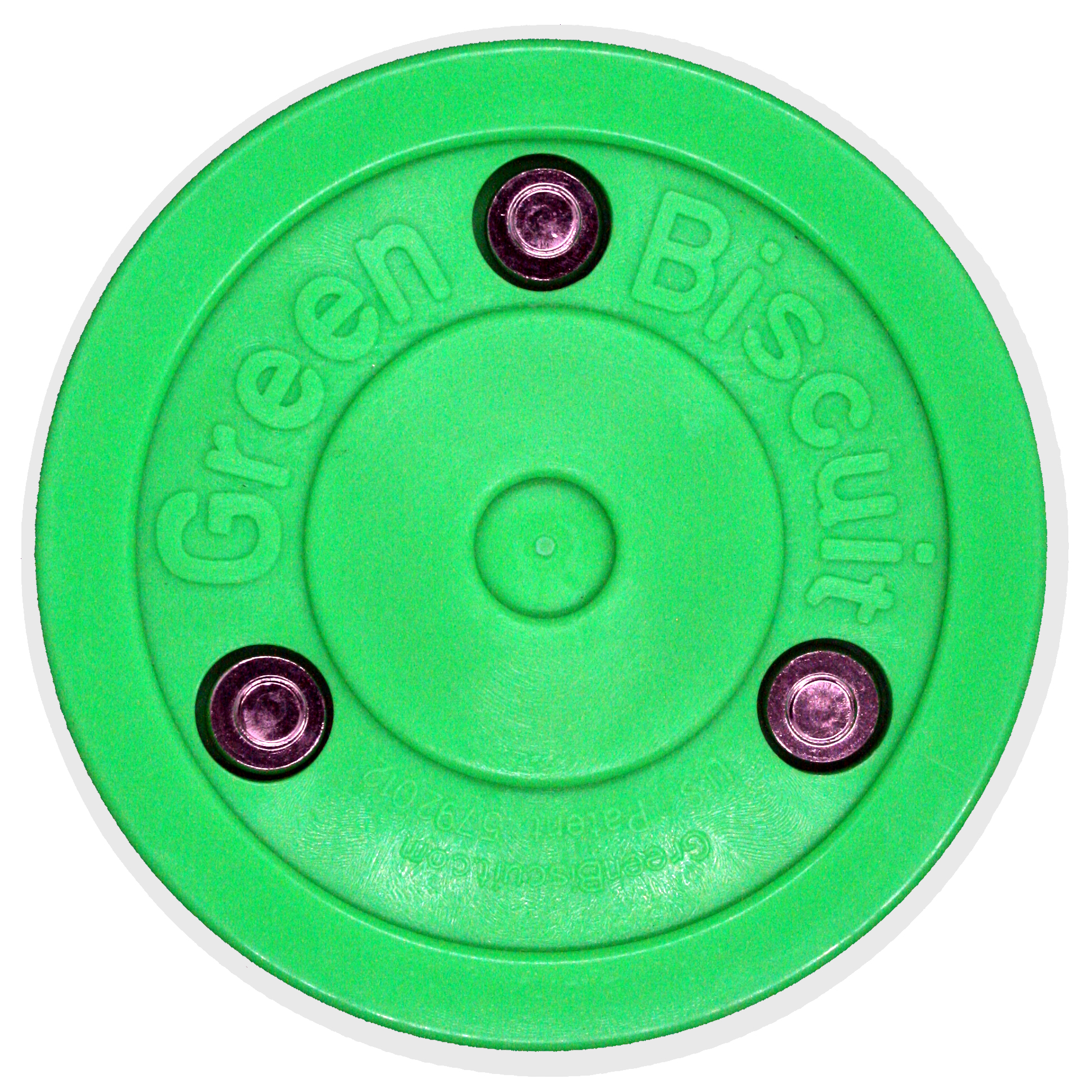 Off-Ice Stickhandling & Passing Puck The is Great for Street Hockey Green Biscuit Passer-2 Pack 