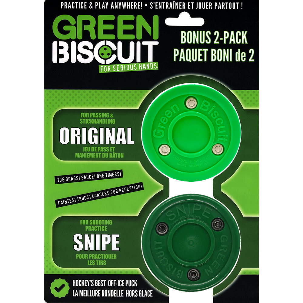 Ice Hockey Green Biscuit 'Original' Puck Stick Handling 